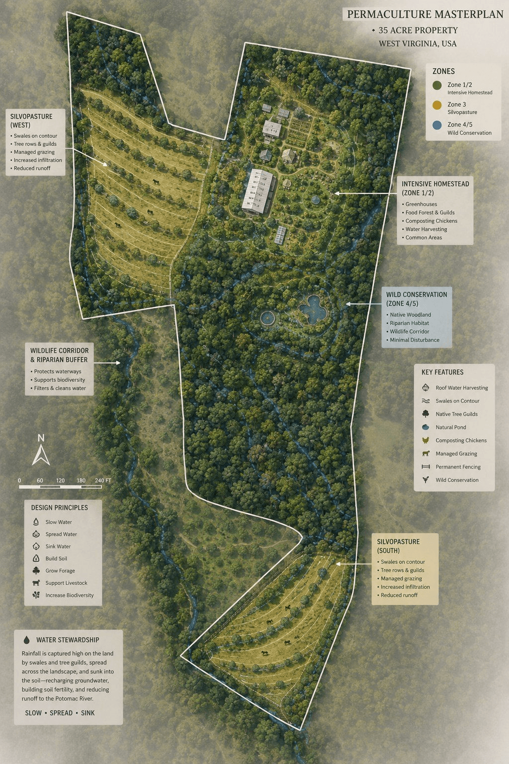 Professional permaculture masterplan