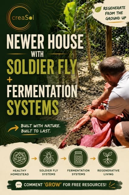 Newer house with Soldier fly + fermentation systems