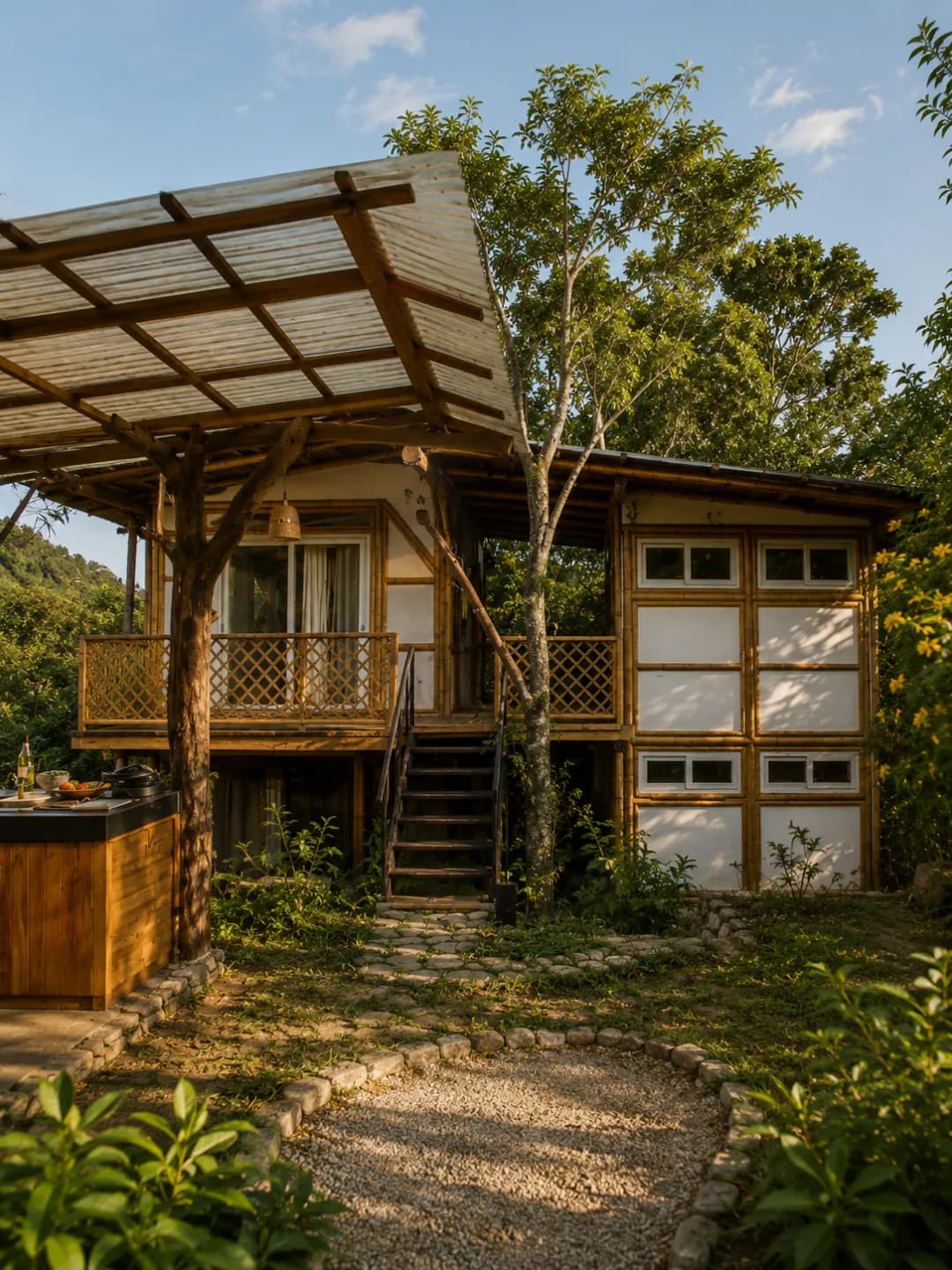 Ecological timber construction at Granja Tz’ikin