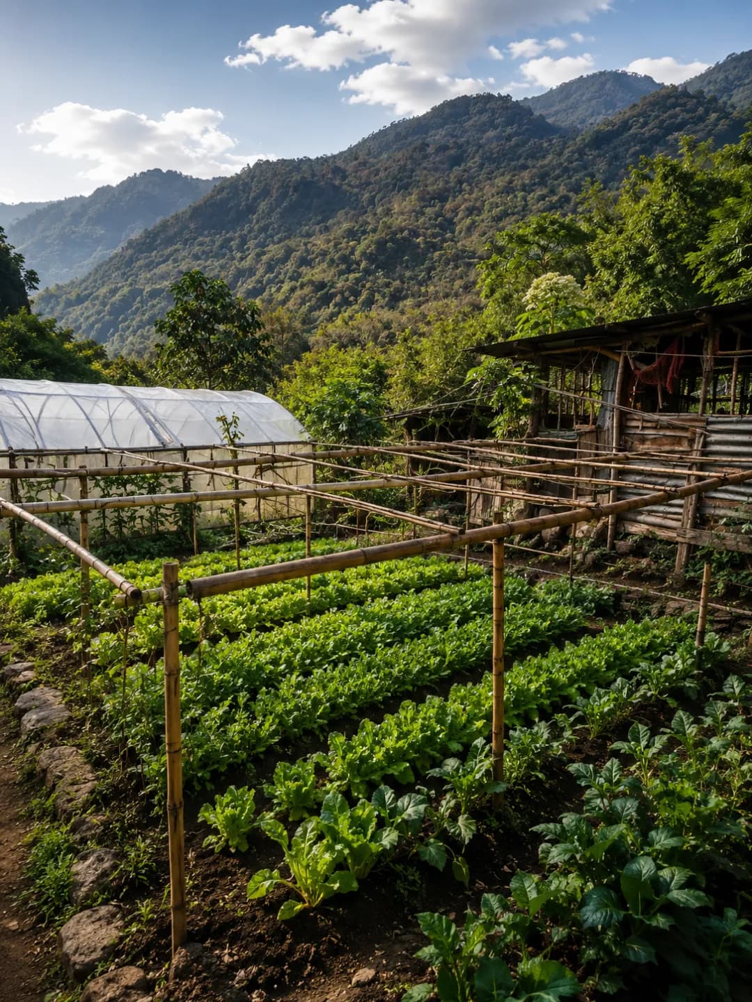 Greenhouse and market-garden beds