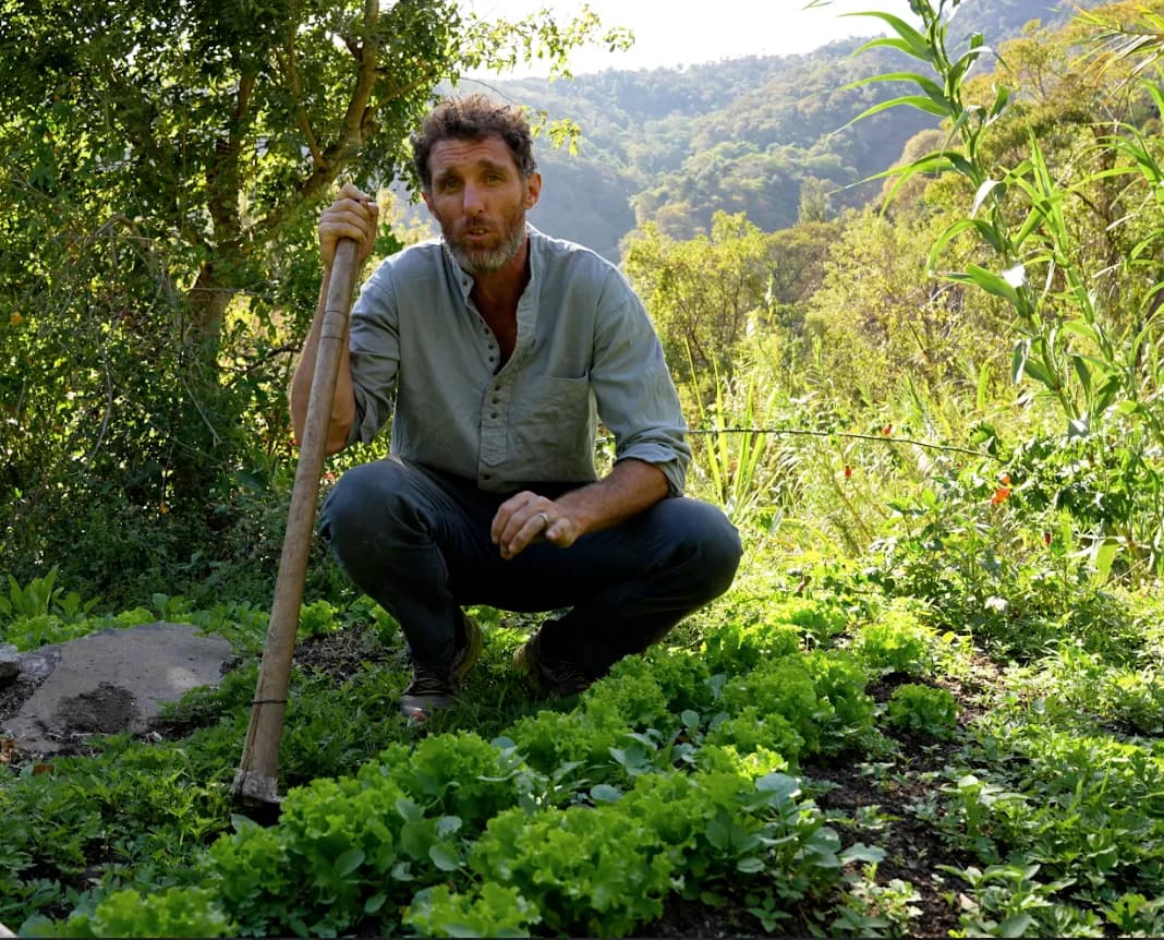 Neal Hegarty in the gardens at Granja Tz’ikin